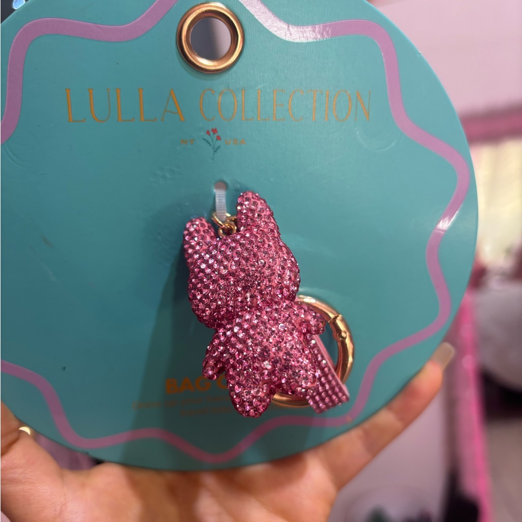 Crystal Labubu Keychain Bag Charm